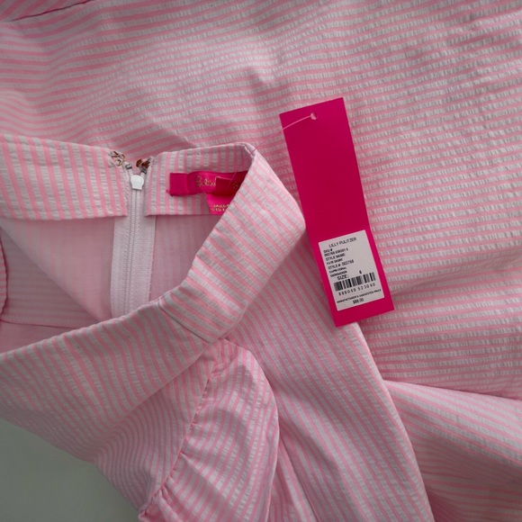 Lilly Pulitzer Faye Skort Capri Coral Seersucker - Picture 5 of 5